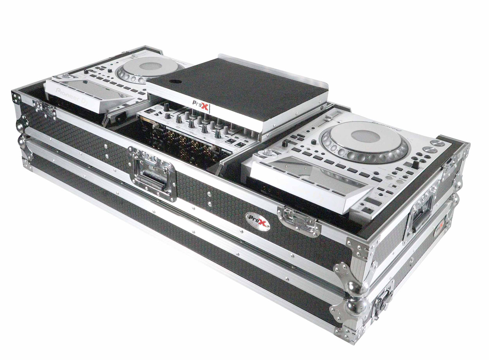 ProX XS-CDM3000WLT DJ Flight Case for Pioneer Mixer DJM-900NXS2 and 2 CDJ-3000 with Wheels and Laptop Shelf ProX Cases