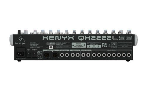 Behringer QX2222USB, 22-Input 2/2-Bus Mixer with USB Audio Interface - Hollywood DJ