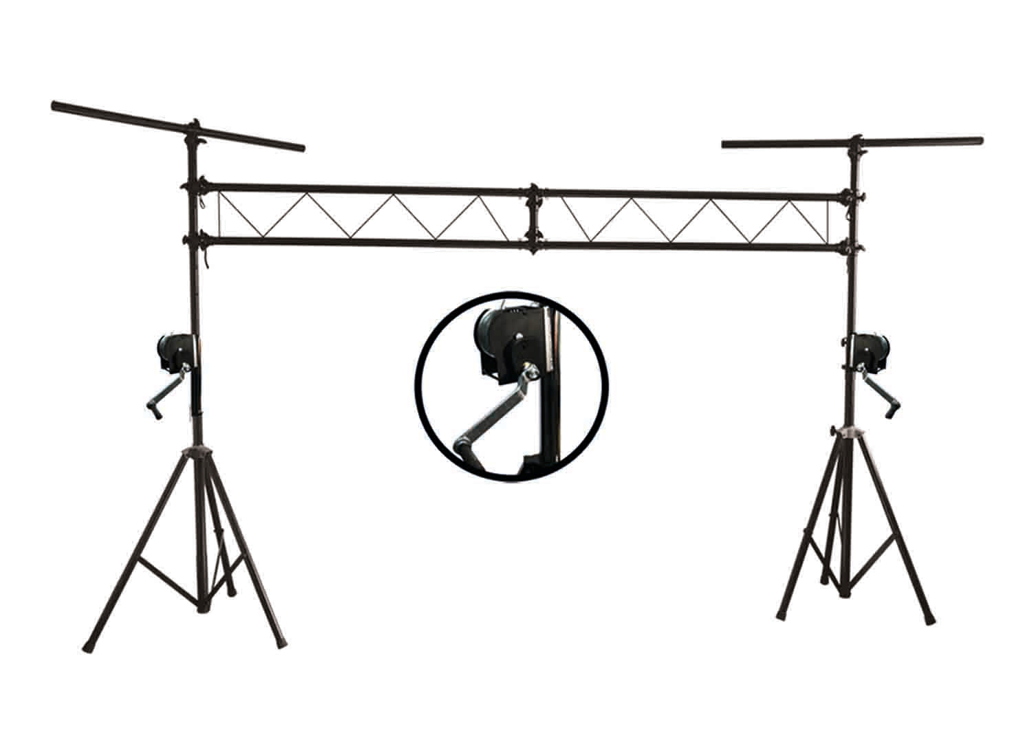 ProX T-LS31C, DJ Lighting Truss with Crank Up Stands and T-bars System - 10ft Height - Hollywood DJ
