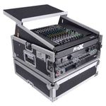 ProX T-4MR-LT--MK2, 4U Rack x 10U Top Mixer DJ Combo Flight Case with Laptop Shelf - Hollywood DJ