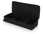 Gator Cases GK-61 Rigid EPS Foam Lightweight DJ Case for 61 Note Keyboards with Wheels - Hollywood DJ