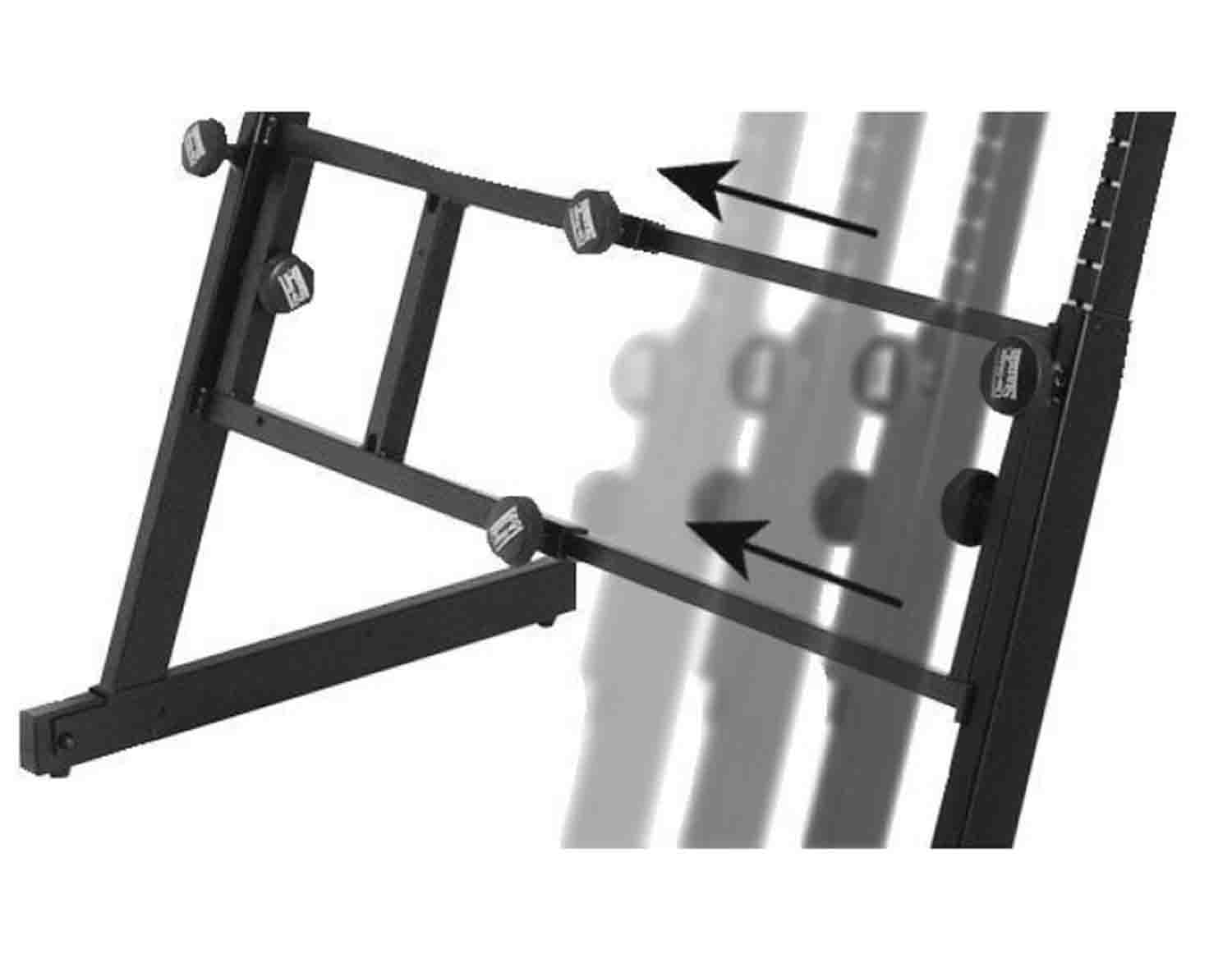 On Stage KS7365EJ Folding-Z Keyboard Stand with Second Tier - Hollywood DJ