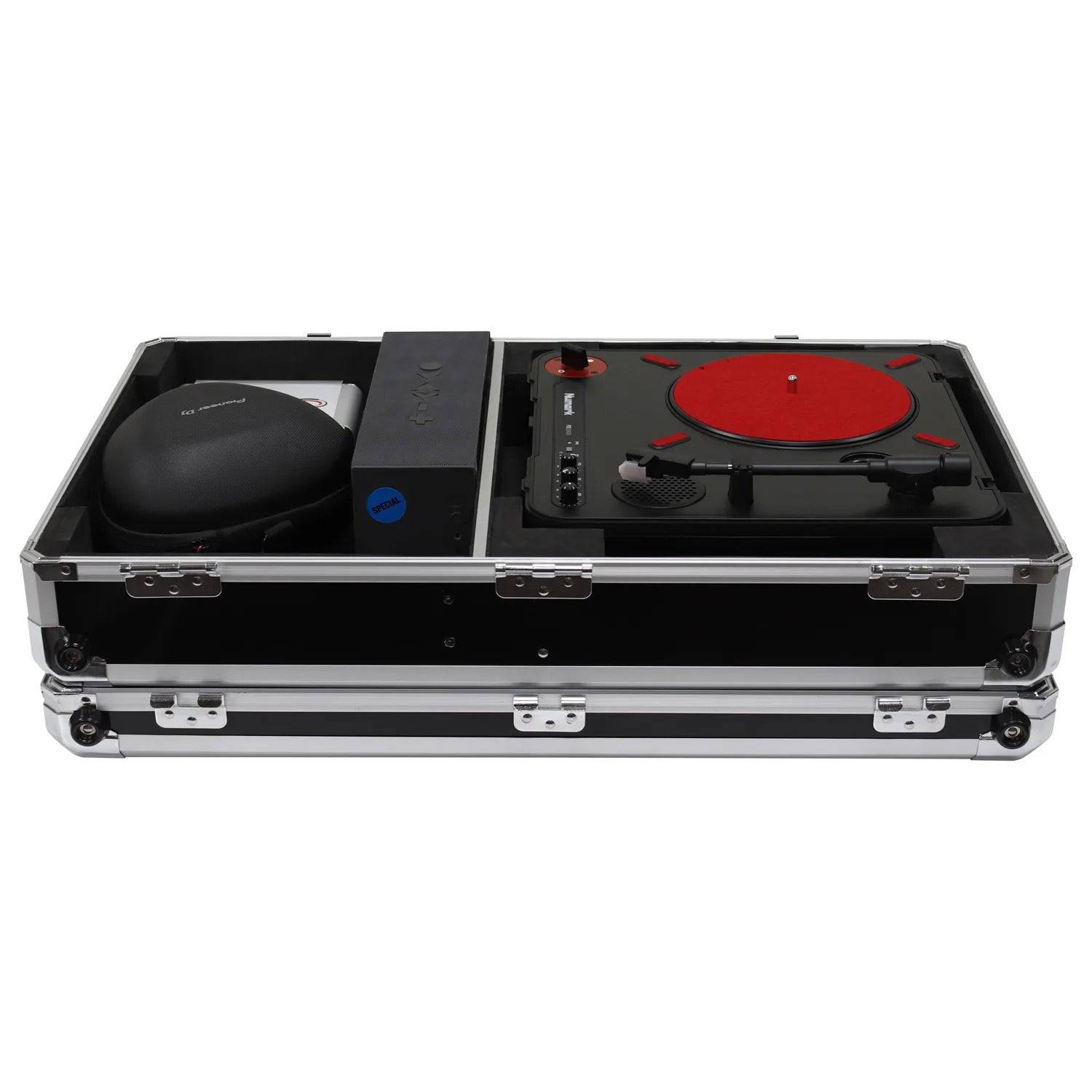 Odyssey KPT01SCBLK, KROM Series Black Numark PT01 Portablist Case With Side Compartment - Hollywood DJ