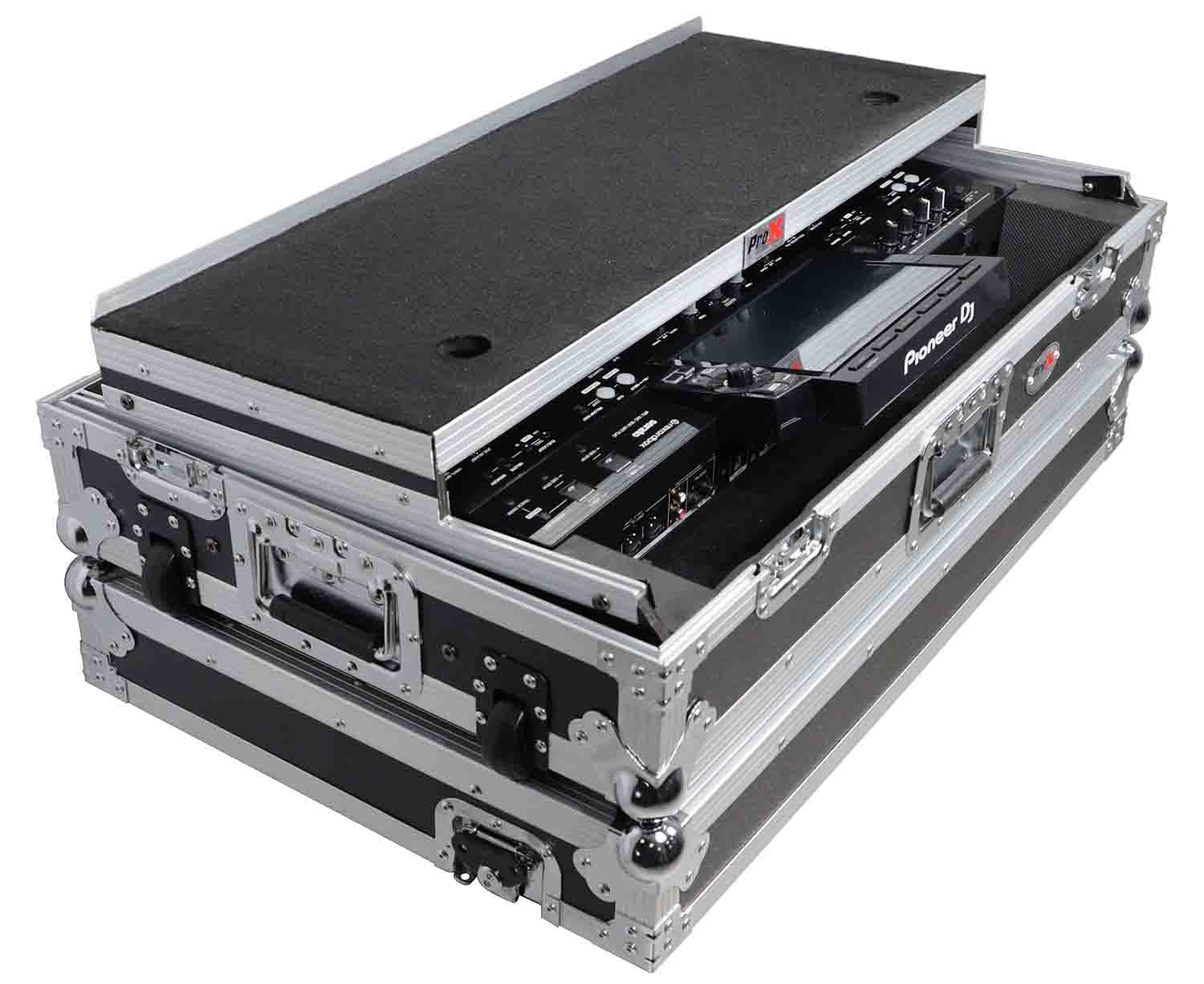 ProX XS-XDJRX3 WLT Flight Case for Pioneer XDJ-RX/3 RX/2 Case with Sliding Laptop Shelf and Wheels - Hollywood DJ