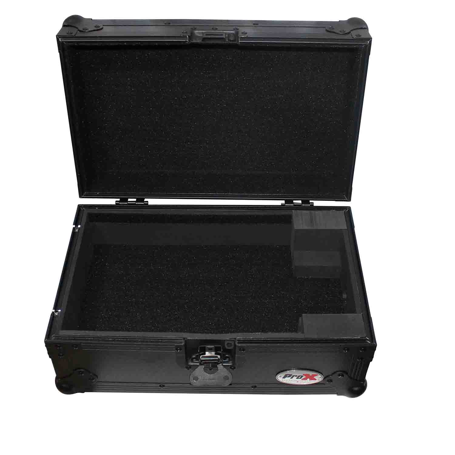 ProX XS-CDiBL DJ Flight Case for Medium Format CD-Media Player - Black on Black - Hollywood DJ