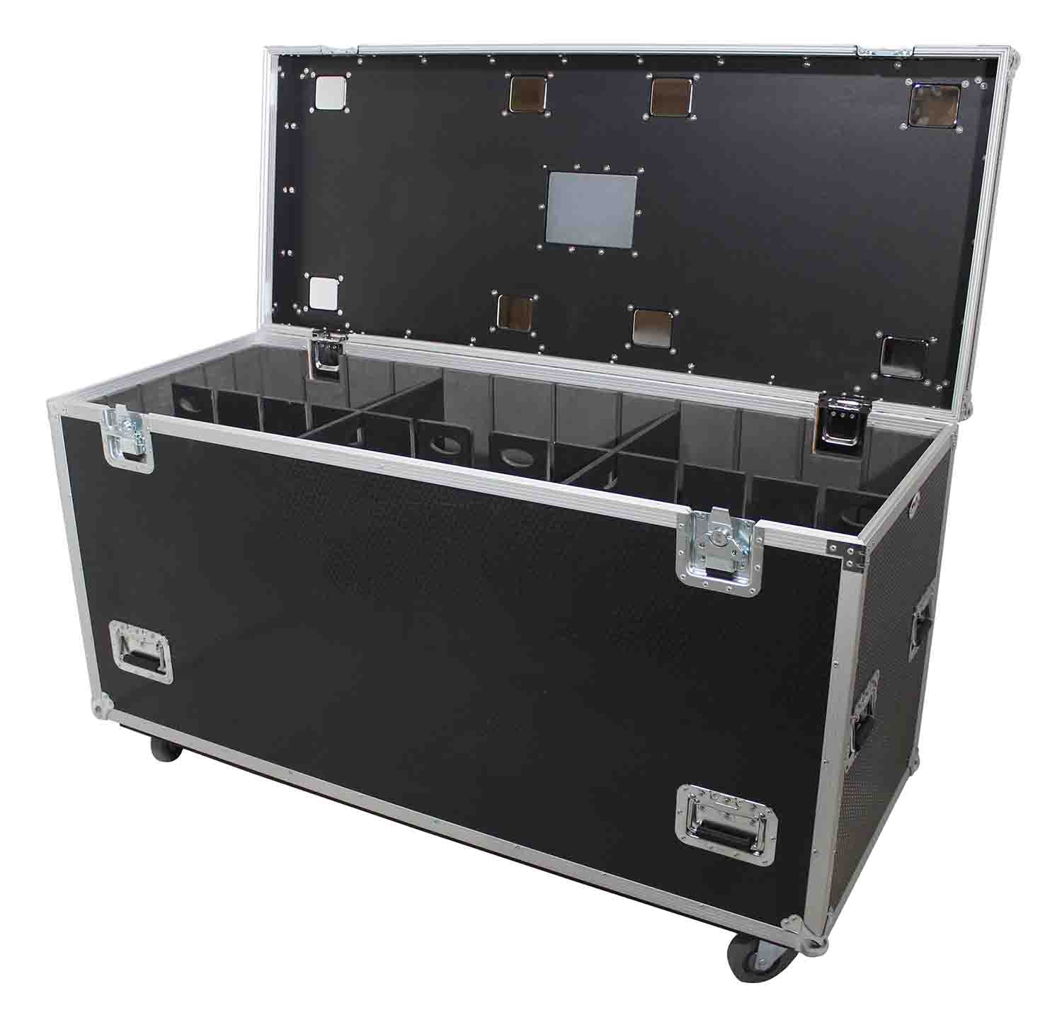 PROX XS-UTL246036W MK2 Heavy-Duty Truck Pack Utility Flight Case W-Divider and Tray Kit, W-4" Casters, 1/2 Inch Plywood - Hollywood DJ