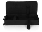Gator Cases GK-61 Rigid EPS Foam Lightweight DJ Case for 61 Note Keyboards with Wheels - Hollywood DJ