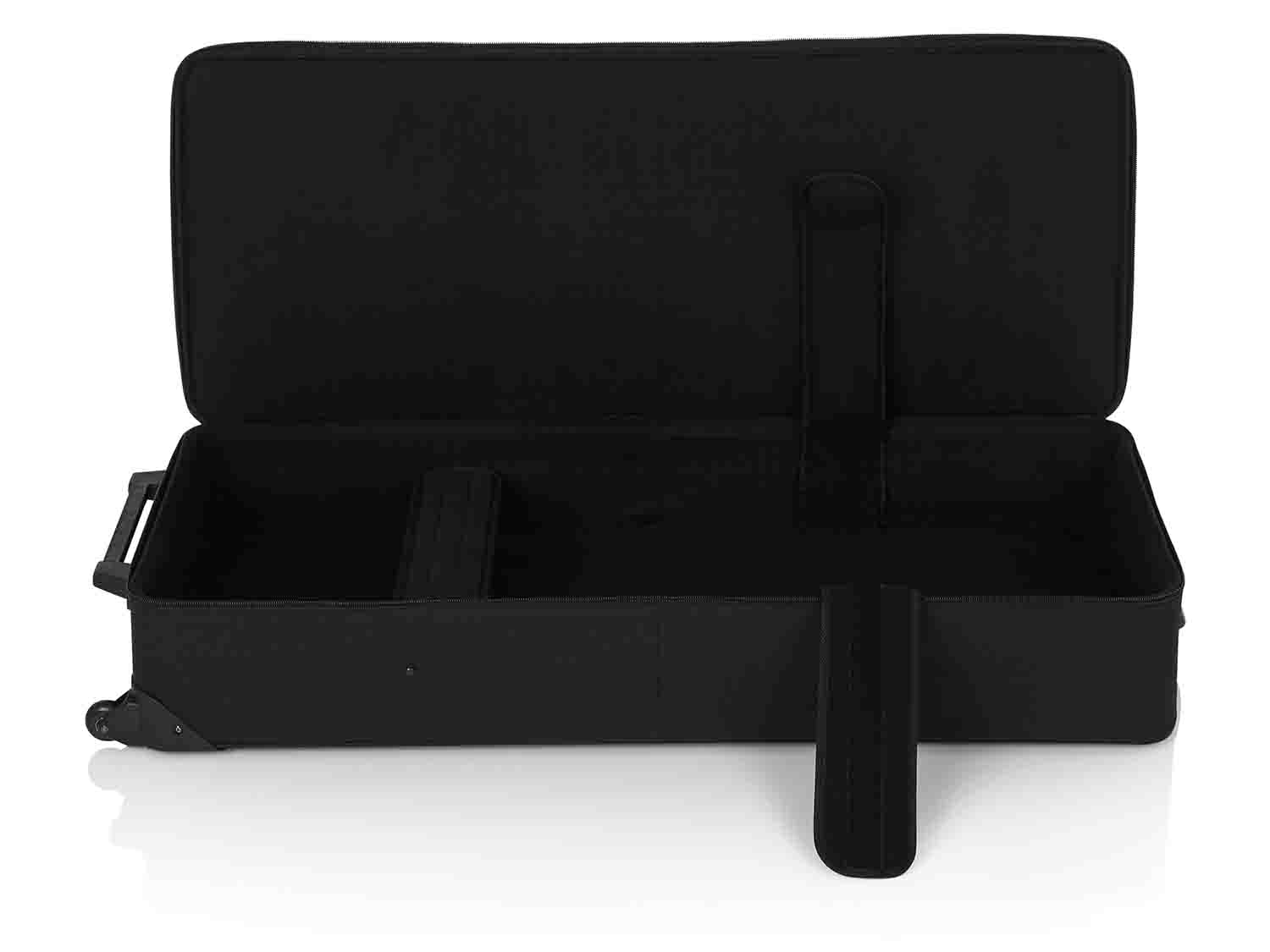 Gator Cases GK-61 Rigid EPS Foam Lightweight DJ Case for 61 Note Keyboards with Wheels - Hollywood DJ