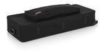 Gator Cases GK-61 Rigid EPS Foam Lightweight DJ Case for 61 Note Keyboards with Wheels - Hollywood DJ