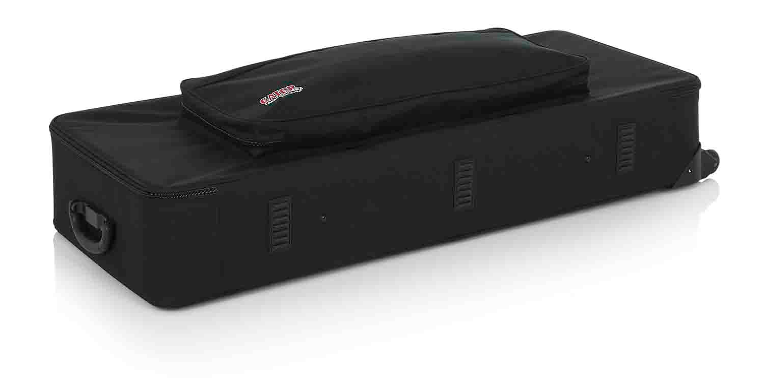 Gator Cases GK-61 Rigid EPS Foam Lightweight DJ Case for 61 Note Keyboards with Wheels - Hollywood DJ