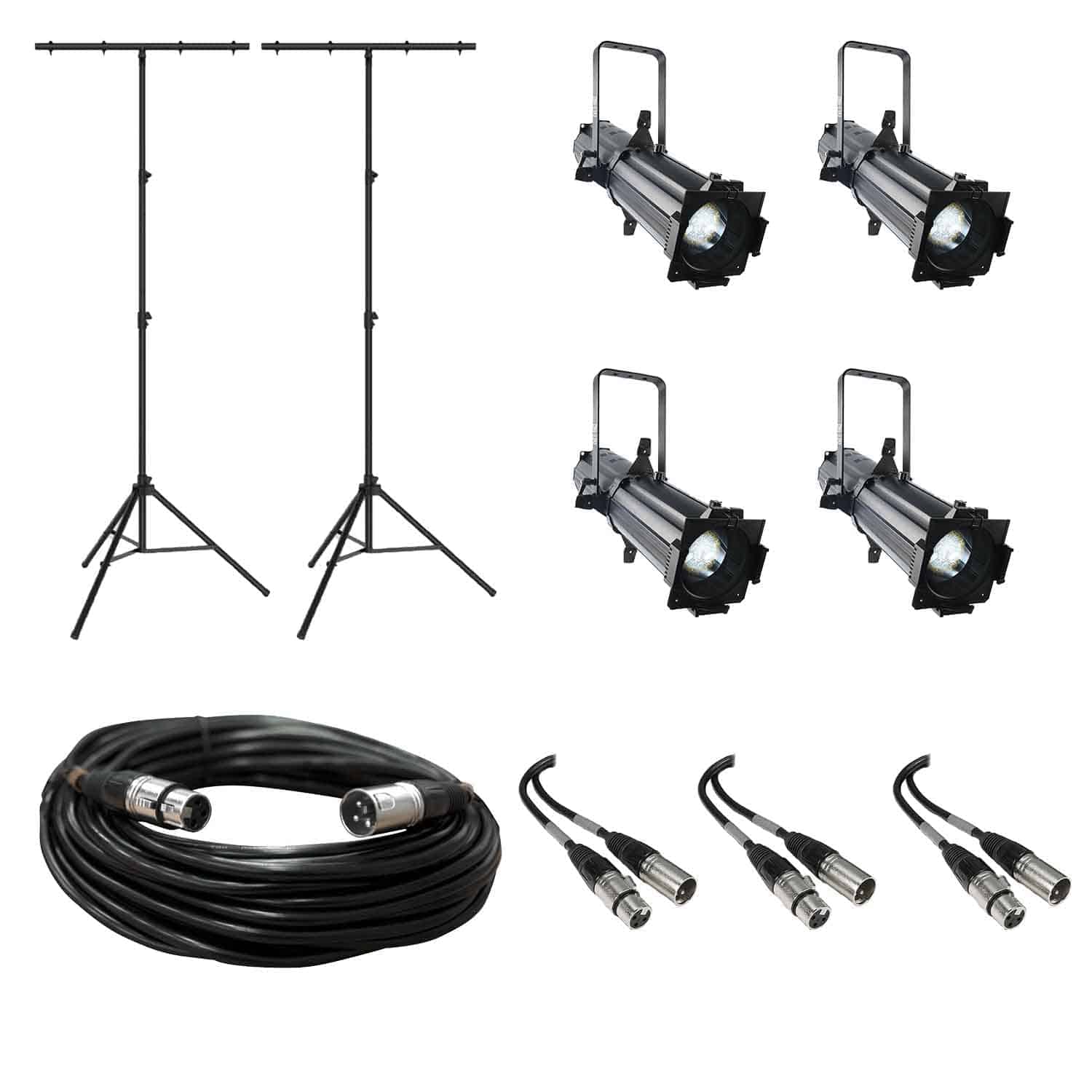 Chauvet DJ Worship Lighting Package with Front Wash Light, Stand and Cables - Hollywood DJ