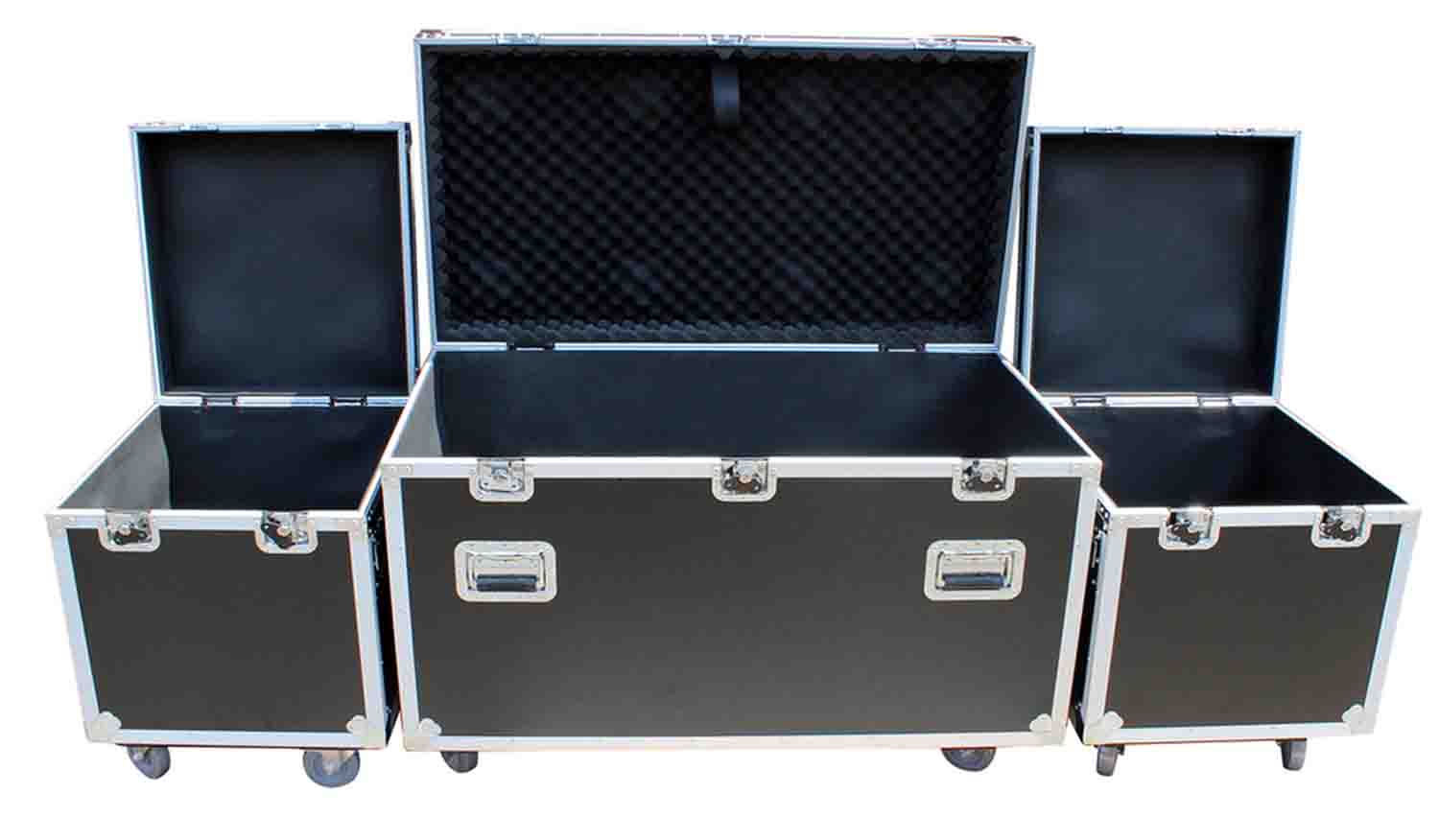 ProX XS-UTL3PKG Utility Storage ATA Style Road Cases 1 Large and 2 Half Size - 3 Case Package - Hollywood DJ