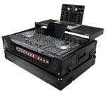 ProX XS-PRIME4 WLTBL Flight Case for Denon Prime 4 DJ Controller with Sliding Laptop Shelf - Black Finish - Hollywood DJ