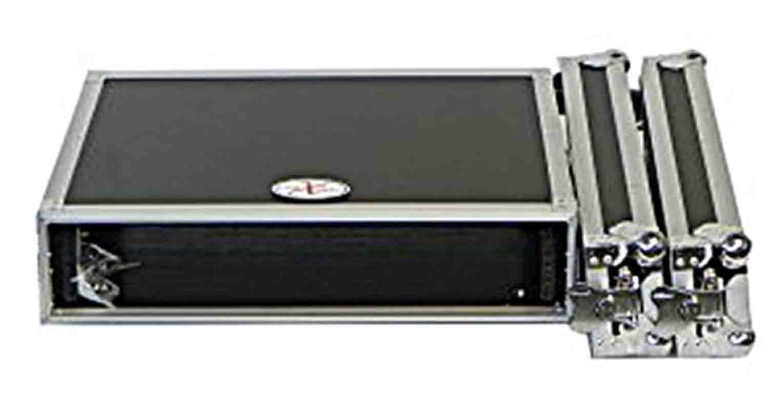 ProX X-2UE 2U Deluxe Effects Rack 14" Deep Rail to Rail with Handles - Hollywood DJ