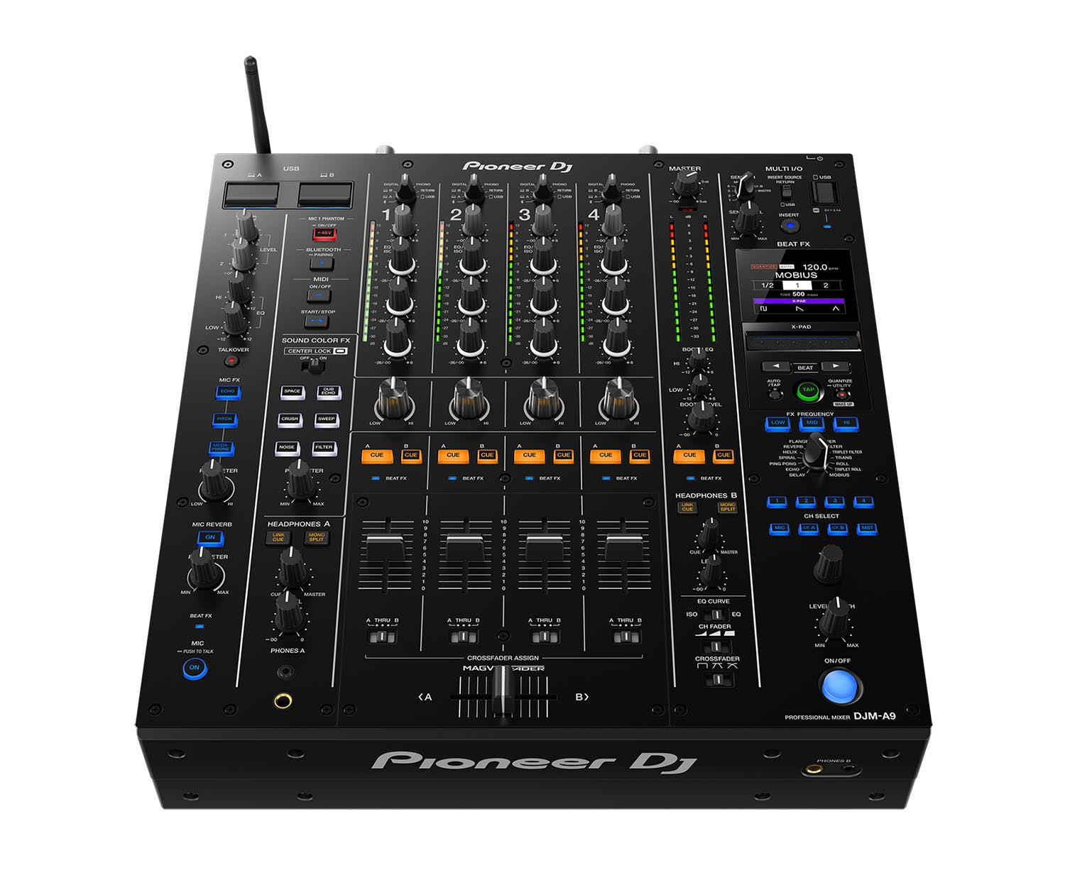 Open Box: Pioneer DJ, DJM-A9 4-Channel Professional Mixer - Black - Hollywood DJ