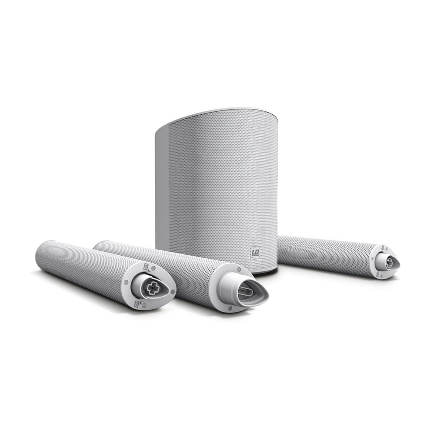 LD System MAUI 5 GO W, Ultra Portable Battery Operated Column PA System - White - Hollywood DJ