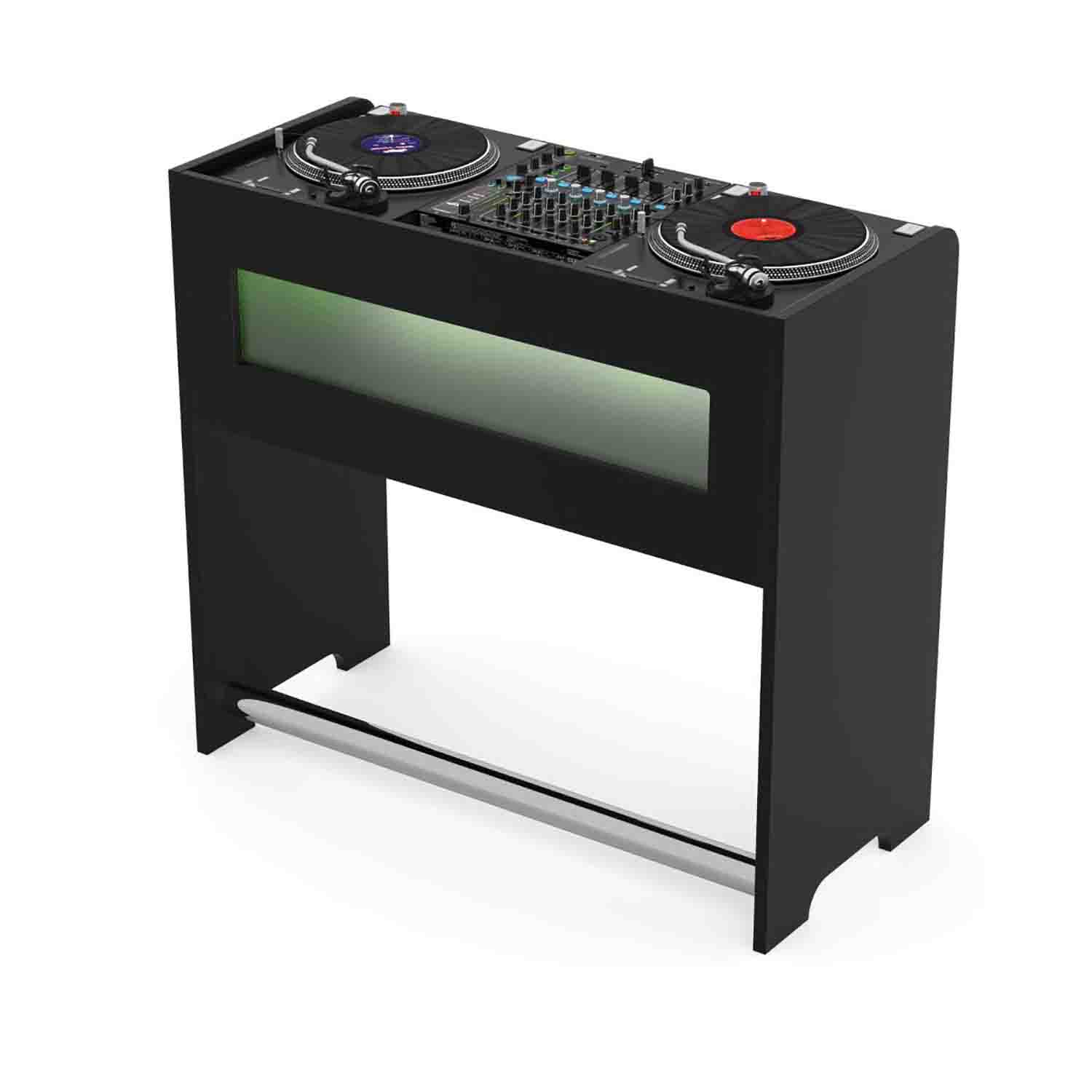 Glorious GigBar DJ Workstation for Turntables and Controllers - Black - Hollywood DJ