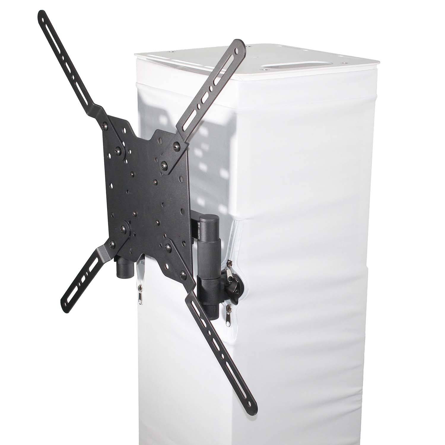 ProX XT-FLEXTOTEM TV Adjustable Totem Stand with TV Mount, Foldable Base Plate and Speaker Stud - 3ft to 6ft Height - Hollywood DJ