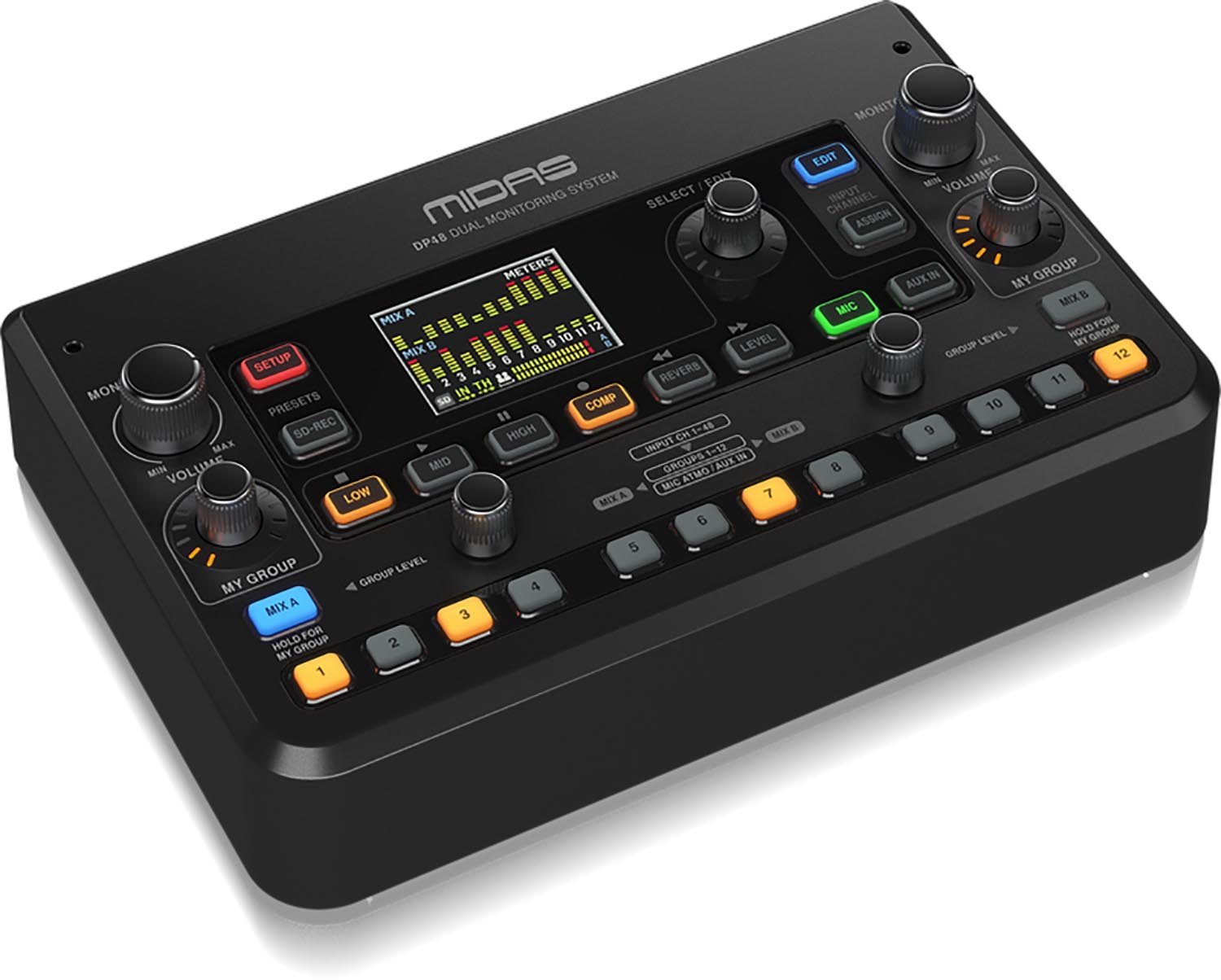 Midas DP48, Dual 48 Channel Personal Monitor Mixer with SD Card Recorder Midas