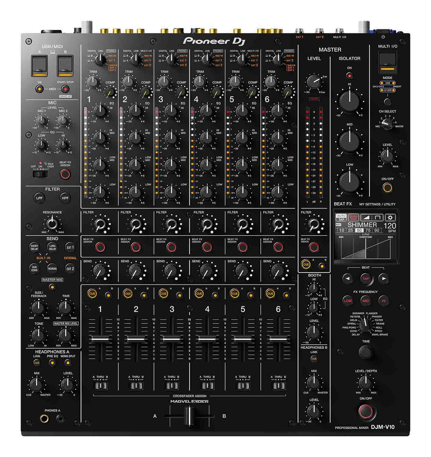 B-Stock: Pioneer DJ DJM-V10 Creative Style 6-Channel Professional DJ Mixer - Hollywood DJ