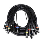 ProX XC-8XLR25 8-Channel XLR3F to XLR3M Balanced Snake Cable - 25 Feet - Hollywood DJ