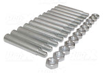 ProX XT-SPN12, 12 Pack Tapered Shear Pin with Threaded Tip and Nut for Conical Coupler - Hollywood DJ