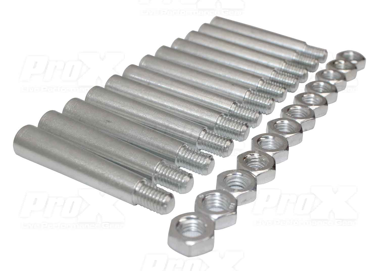 ProX XT-SPN12, 12 Pack Tapered Shear Pin with Threaded Tip and Nut for Conical Coupler - Hollywood DJ
