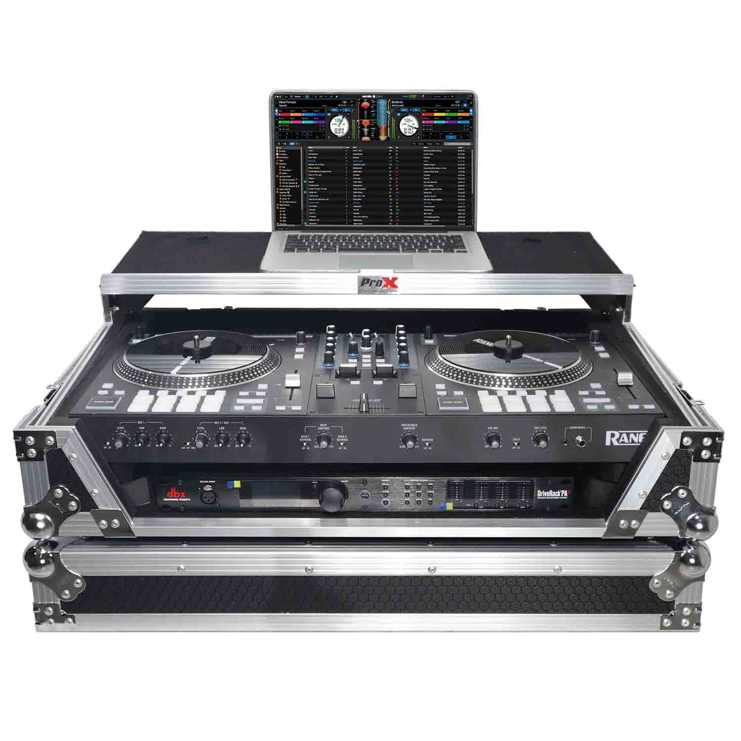 ProX XS-RANEONE WLT DJ Flight Case for RANE ONE DJ Controller with Sliding Laptop Shelf, 1U Rack, and Wheels - Hollywood DJ