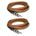 Hosa GTR-518 Straight to Same Tweed Guitar Cable (18 Feet) - 2 Pack Hosa