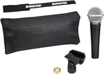 Shure SM58-LC Dynamic Vocal Microphone Cardioid Pickup 50Hz-15kHz Response Stand Adapter Zippered Carrying Case | Open Box - Hollywood DJ
