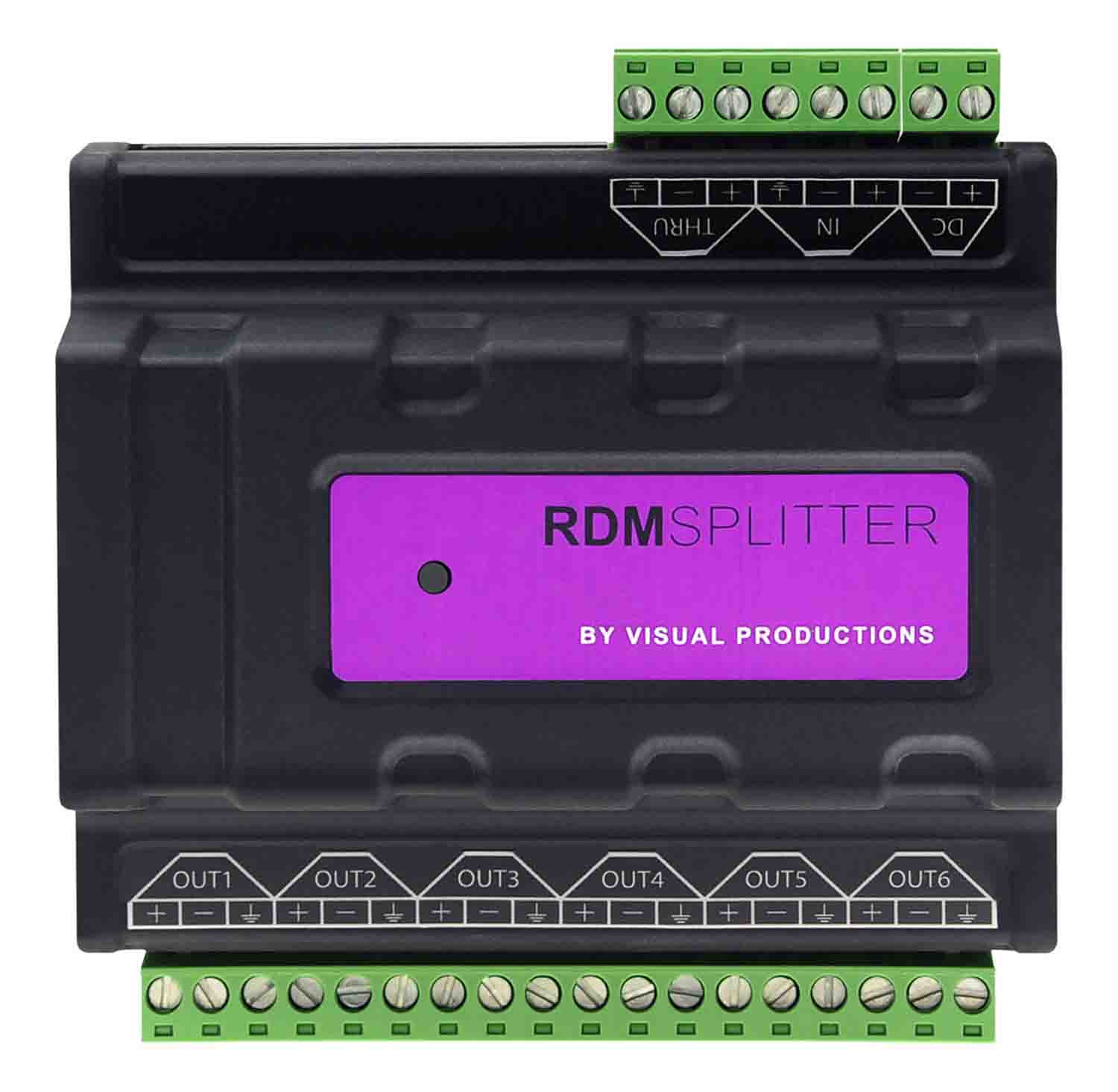 Visual Production RDM Splitter (T) Rail Mounted DMX+RDM Splitter/Booster - Hollywood DJ