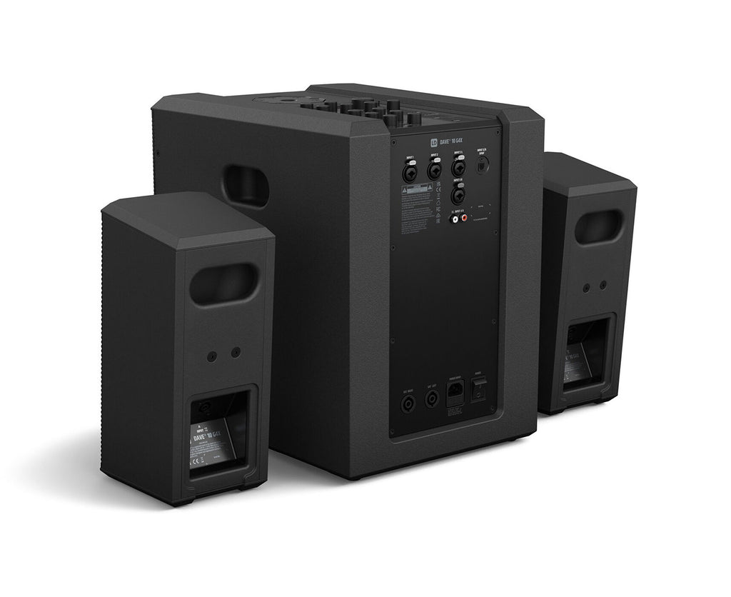 Compact Dj System LD Systems DAVE 10 G4X Compact 2.1 Powered Sound System