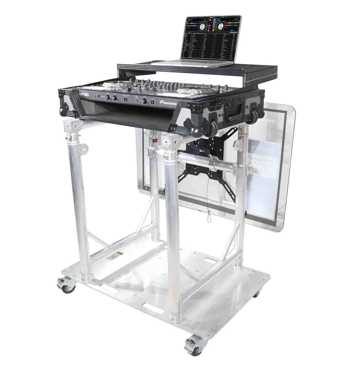 ProX XT-MMDJTV01, Modular Mobile Media DJ Station Booth for ProX XT-GRU Rapid Grid Modular System - Hollywood DJ