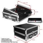 ProX T-2MRSS, 2U Rack x 10U Top Mixer DJ Combo Rack Flight Case - Hollywood DJ
