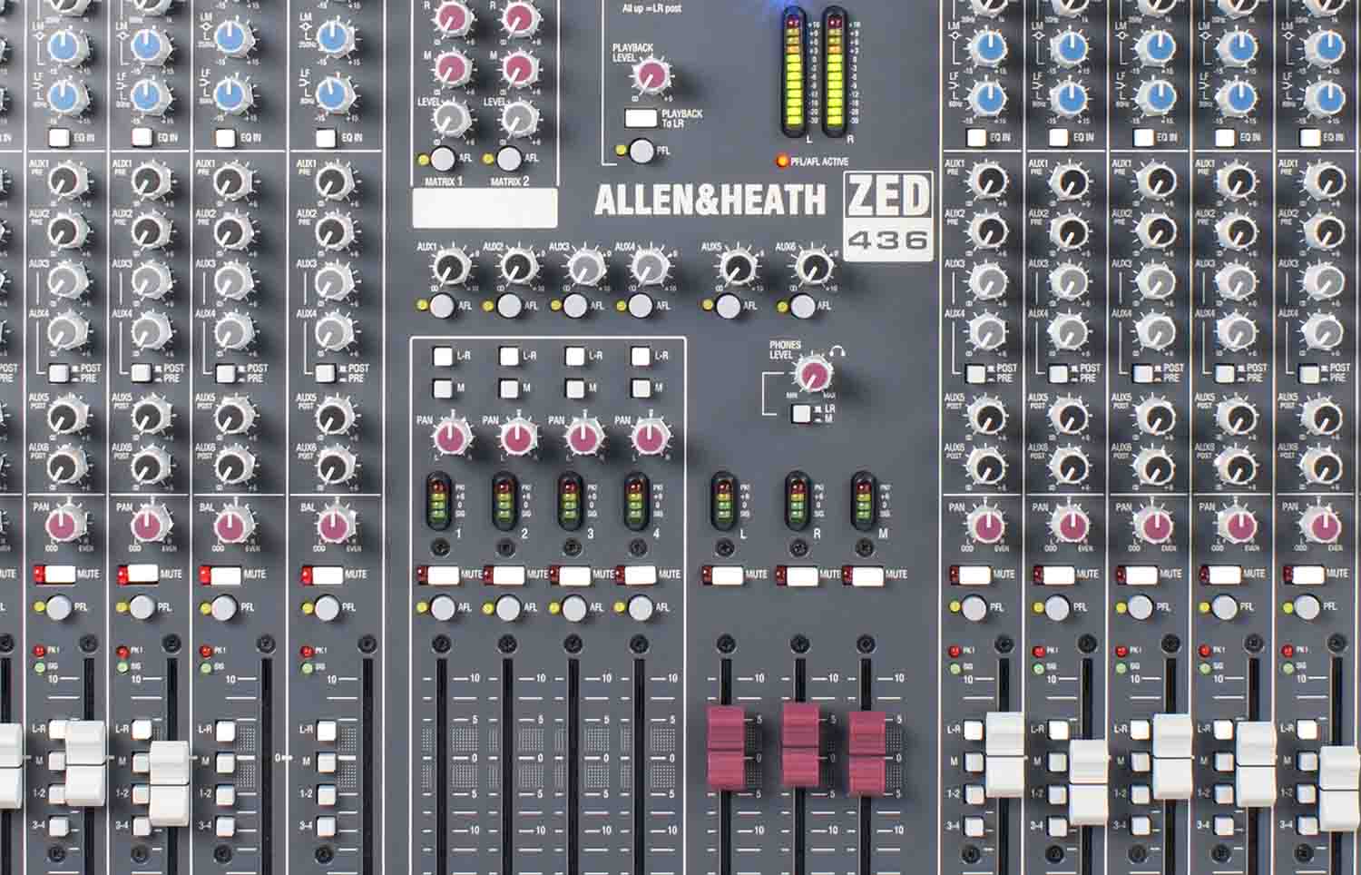 Allen & Heath ZED-436 4 Bus Mixer for Live Sound and Recording - Hollywood DJ