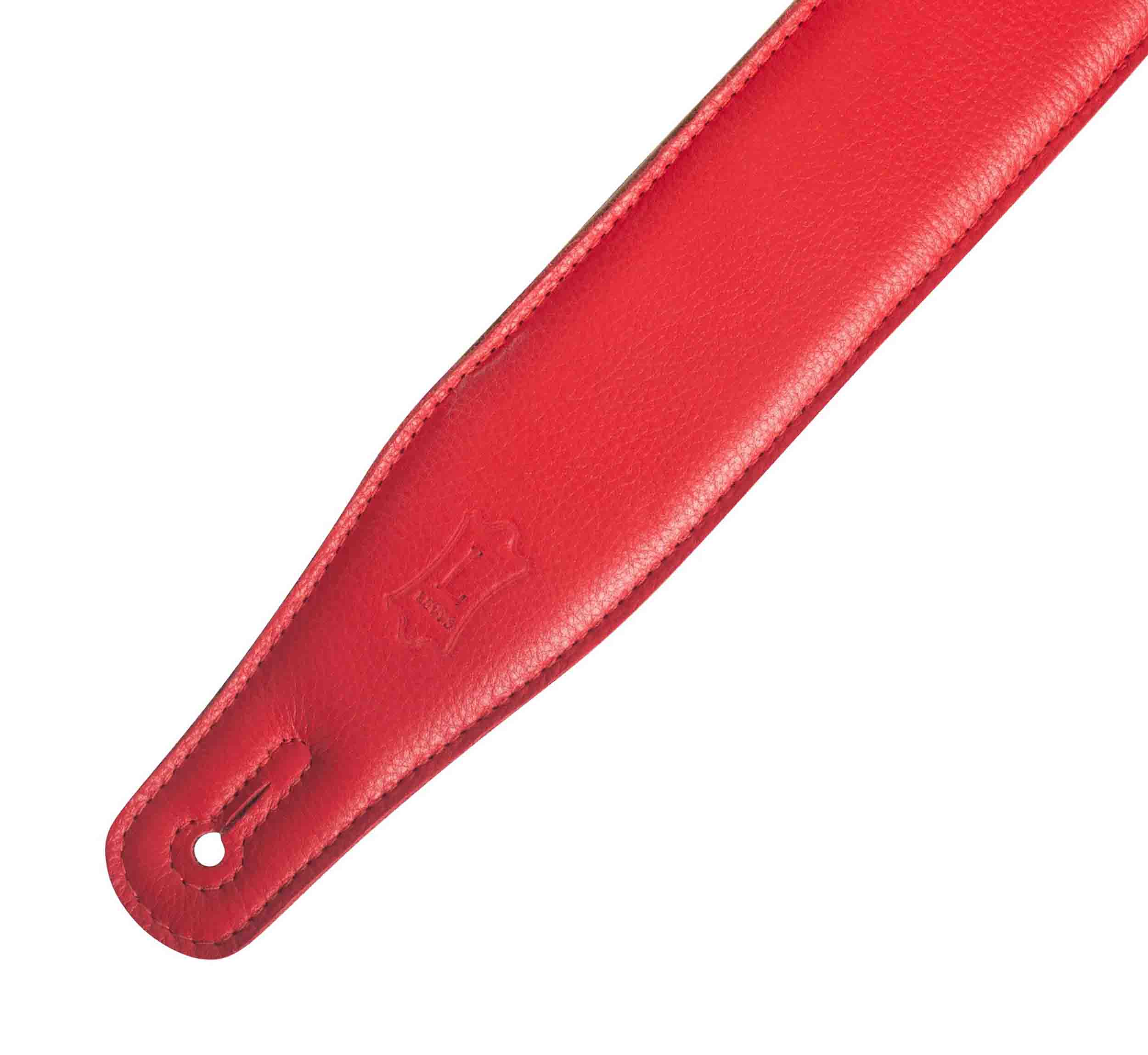 Levy's Leathers MRHGS-RED 2.5-inch Right Height Garment Leather Guitar Strap - Red - Hollywood DJ
