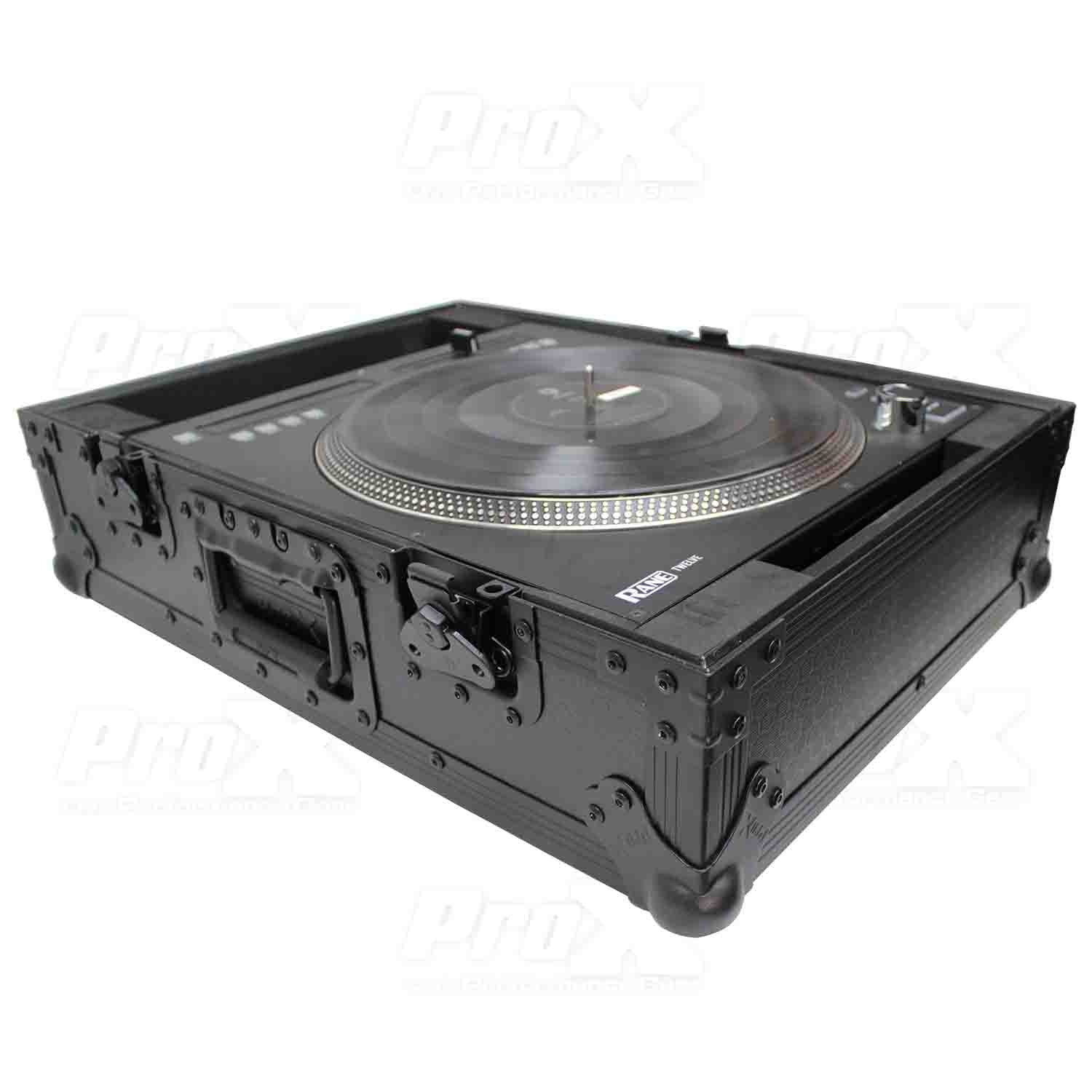 ProX XS-RANE-12BL-MK2 DJ Flight Case For Rane 12 DJ Control System - Black on Black - Hollywood DJ