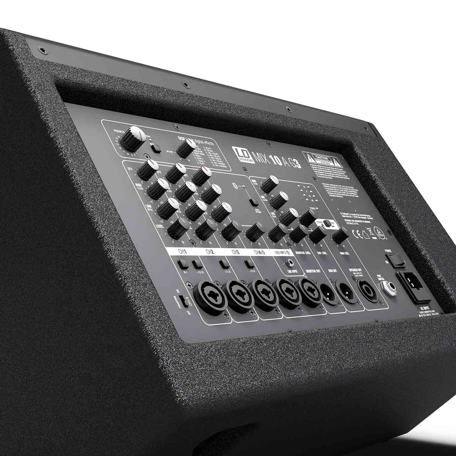 LD Systems MIX 10 A G3 Active 2 Way Loudspeaker with Integrated 7 Channel Mixer - Hollywood DJ