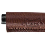 Levy's Leathers LVY-FGHNGR-SMBN Smoke Forged Guitar Hanger with Brown Leather - Hollywood DJ
