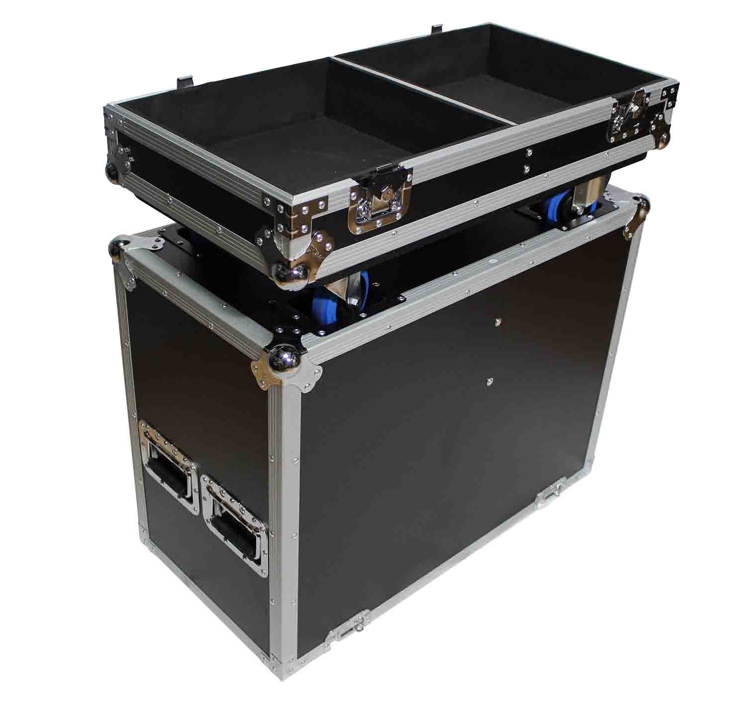 ProX X-RCF-TTL6A, Flight Case for 2x RCF TTL6-A Three-Way Line Array Module with 4-inch Wheels - Hollywood DJ