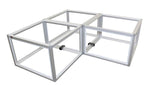 ProX XSA-2X2-24 LUMOStage High Acrylic Platform Riser Section with Clamps and 4 Side Acrylic Covers - 2 Foot X 2 Foot X 24 Inch - Hollywood DJ