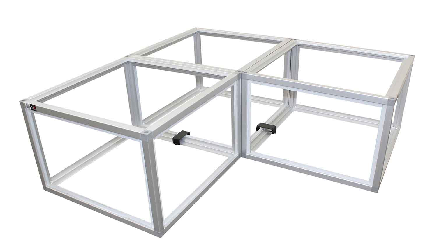 ProX XSA-2X2-24 LUMOStage High Acrylic Platform Riser Section with Clamps and 4 Side Acrylic Covers - 2 Foot X 2 Foot X 24 Inch - Hollywood DJ