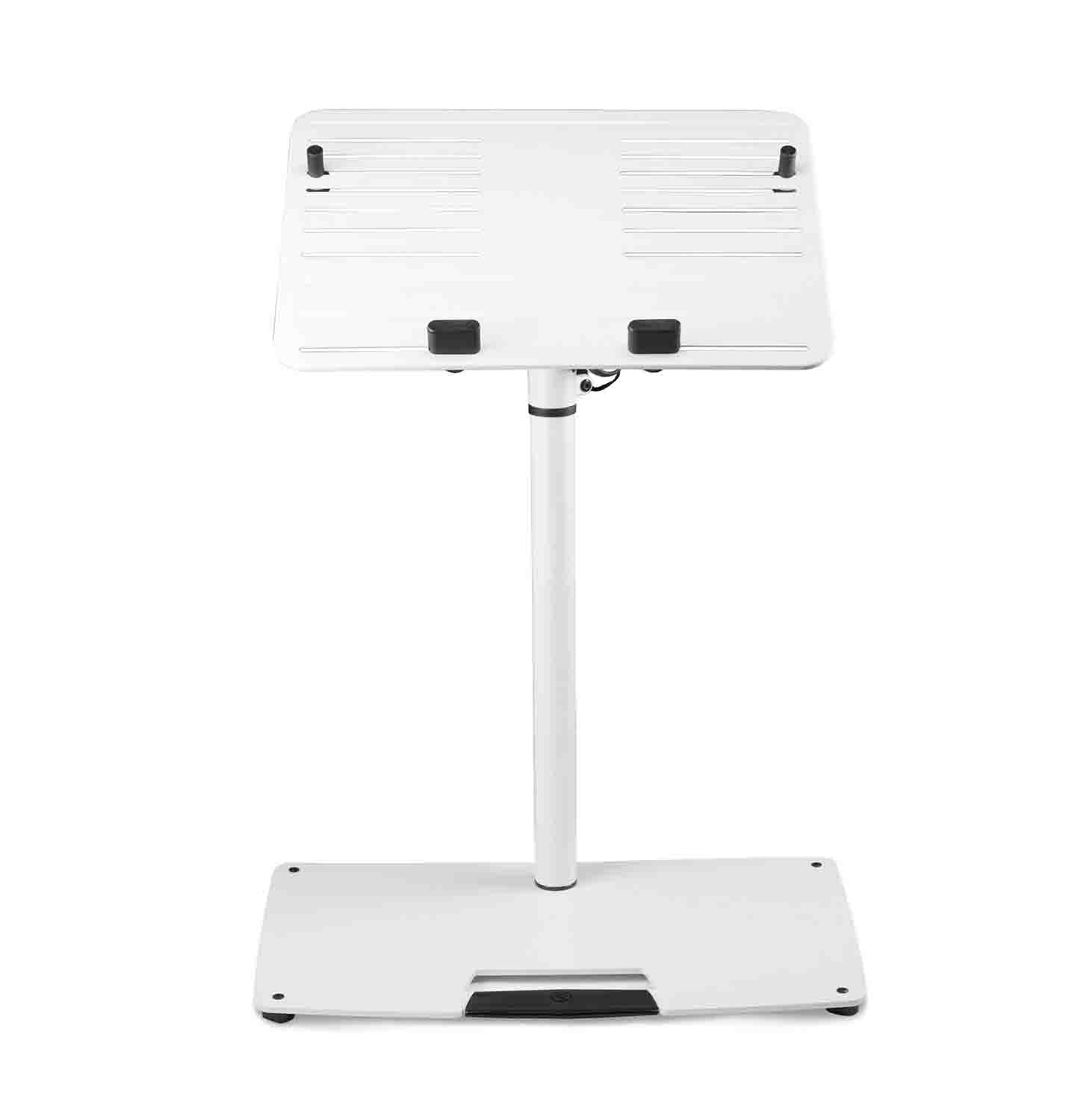 B-Stock: Gravity LTS T 02 W, Universal Laptop Stand with Adjustable Holding Pins and Steel Base - White - Hollywood DJ