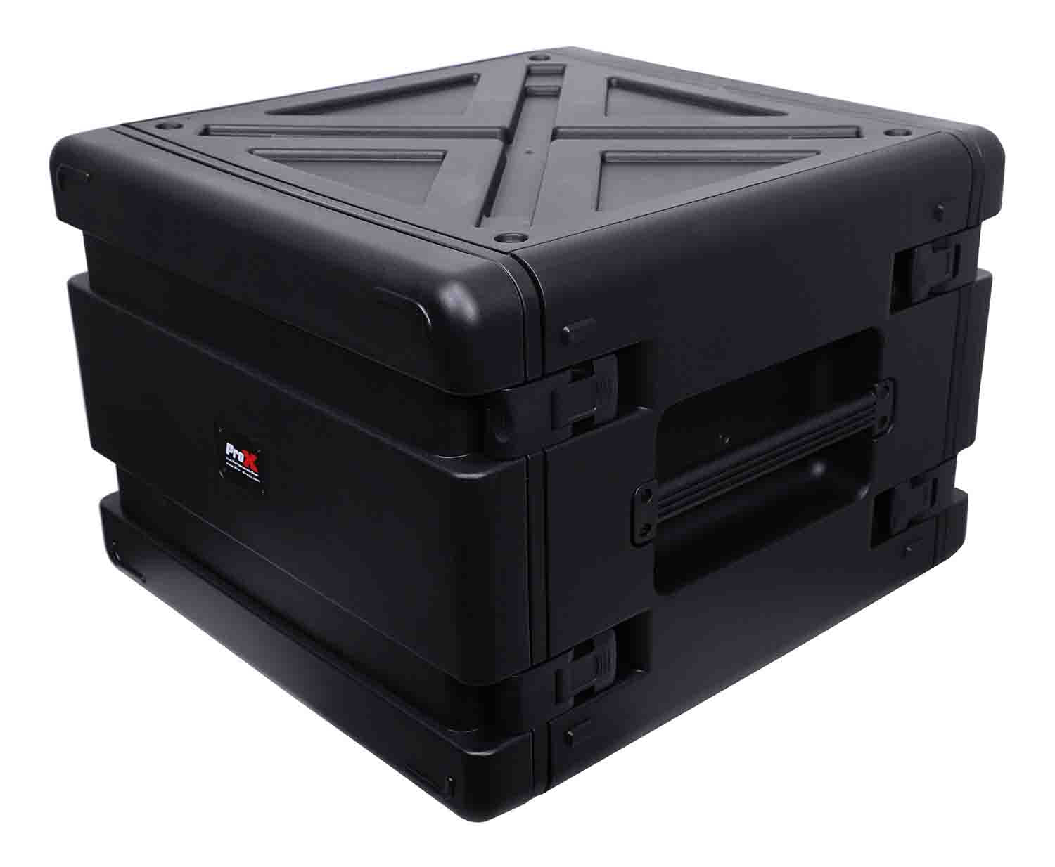 ProX XM-8U Watertight 6U Molded AMP Case - 18 Inch Front to Rear Rail Dept - Hollywood DJ