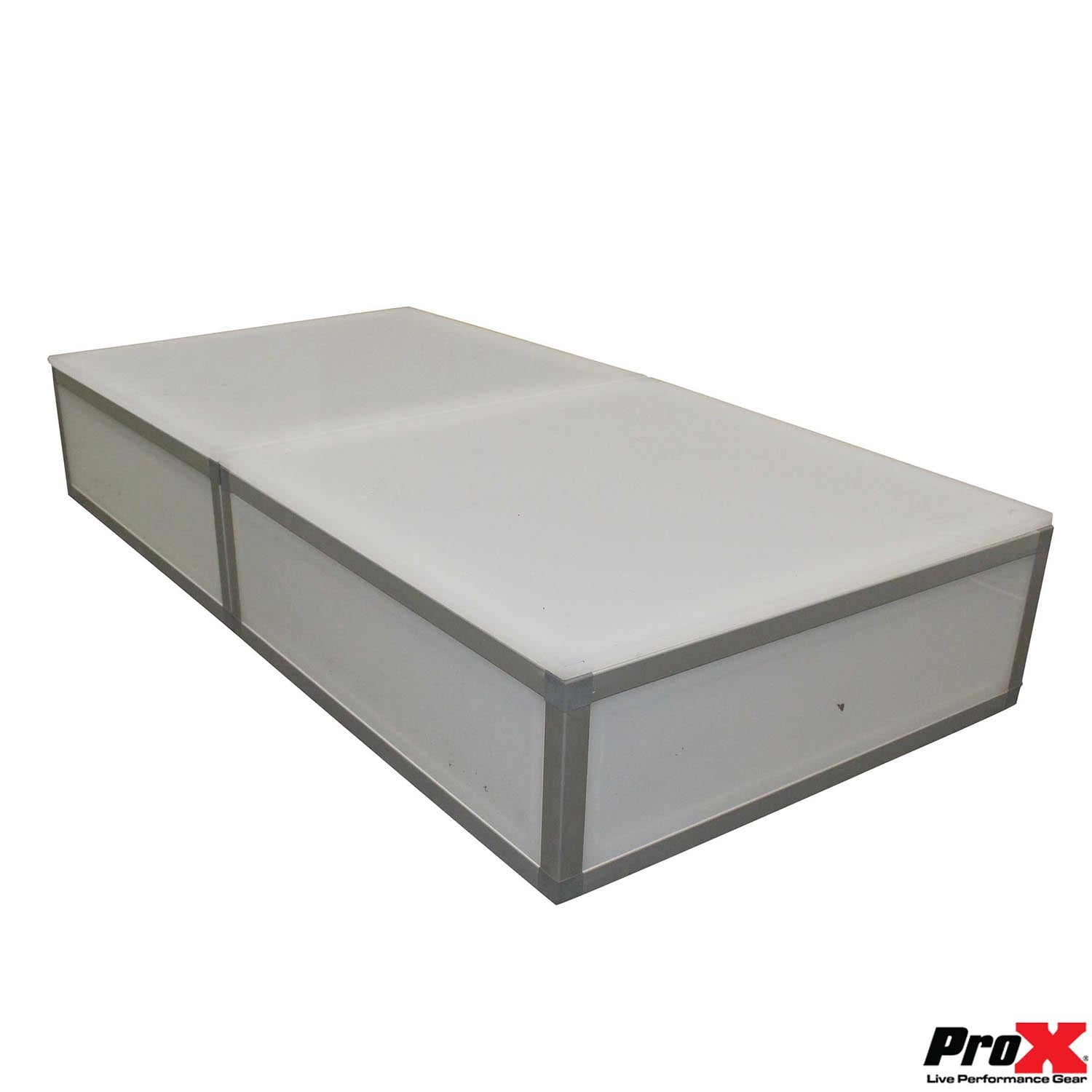 ProX XSA-2X2-8 LUMOStage 8-Inch High Acrylic Platform Riser Section With Clamps And 2 Side Acrylic Covers ProX Cases