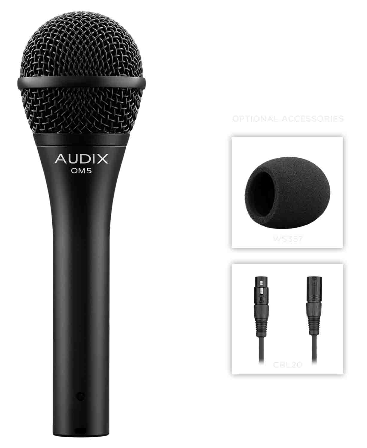 Audix OM5 Hypercardioid Dynamic Vocal Microphone - Hollywood DJ