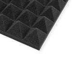 Gator Frameworks GFW-ACPNL1212PCHA-8PK, Charcoal 12x12" Acoustic Pyramid Panel - 8 Pack - Hollywood DJ