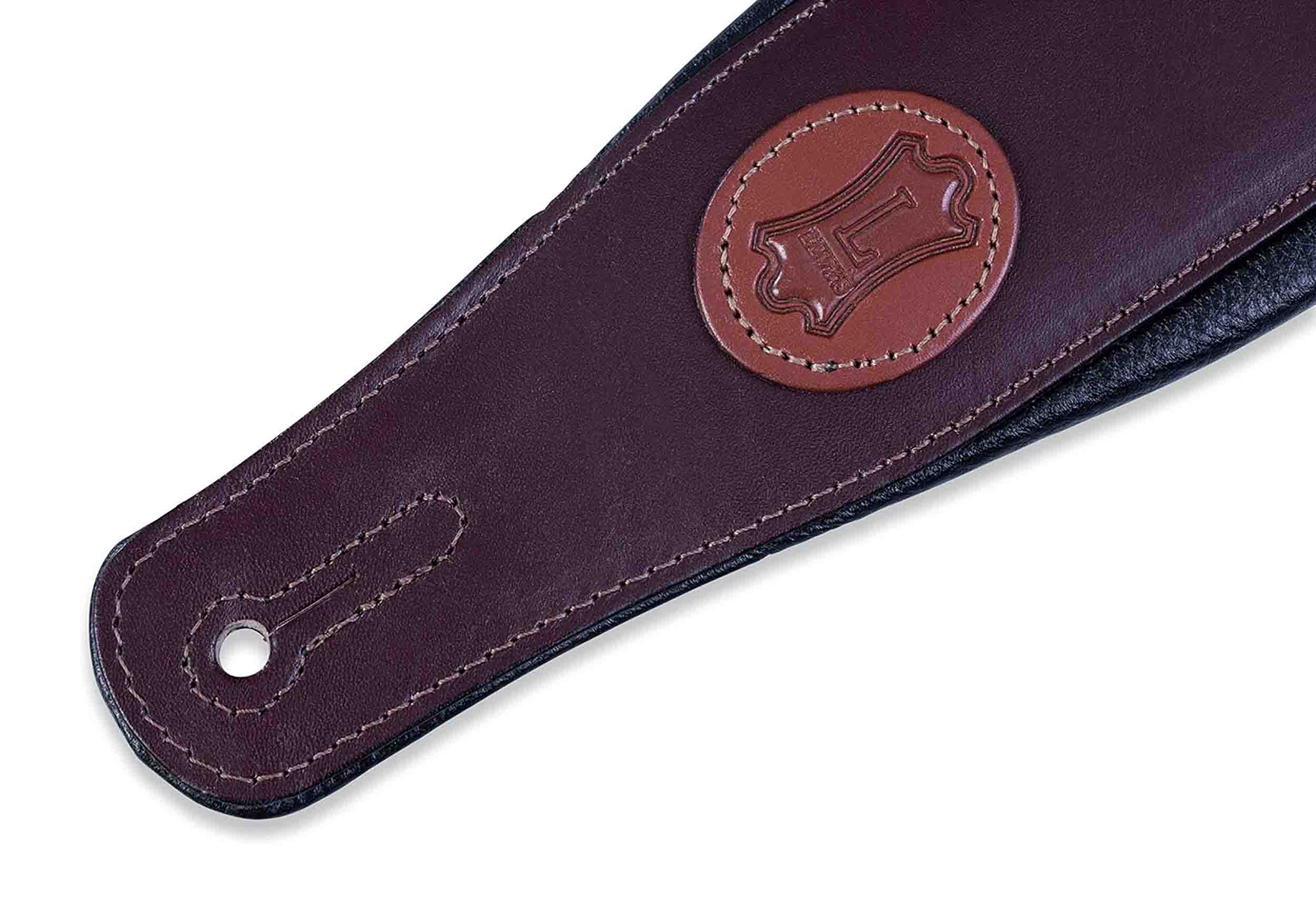 Levy's Leather MSS1-DBR Leather Guitar Strap - Brown - Hollywood DJ