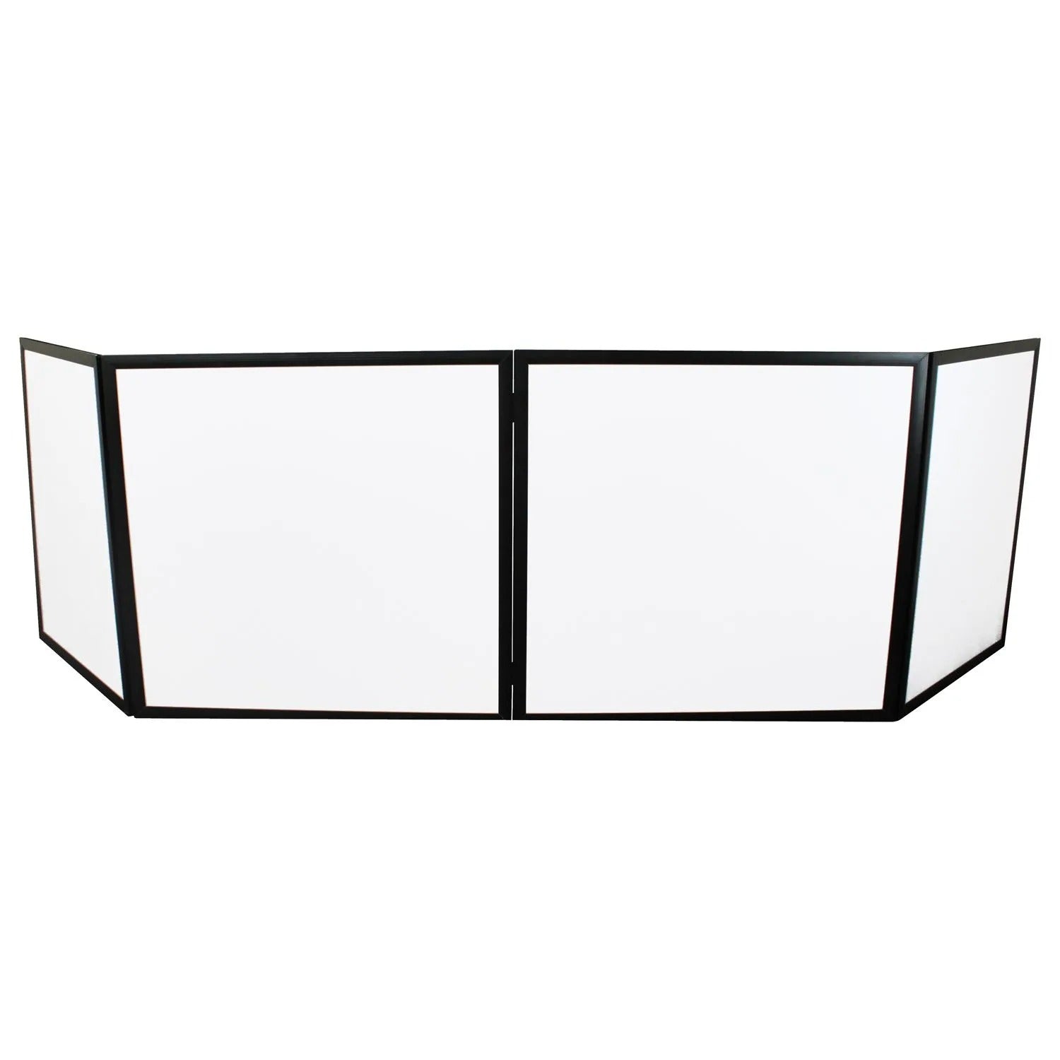 Odyssey SWF9646B, 96 X 46 Inches White Pro DJ Facade With Black Frame - Hollywood DJ