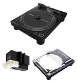 Pioneer DJ PLX-CRSS12 Hybrid Turntable Package with Decksaver Cover and Improved Cartridge - Hollywood DJ